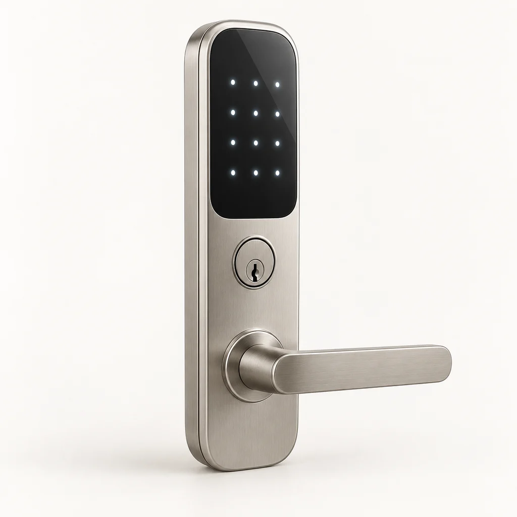 Illustration of a smart door lock