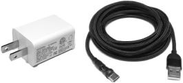 Battery Charging Kit — 5V charger + 9.8 ft charging cable