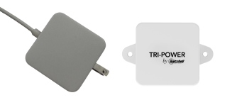 Tri-Power Smart Power Hub and 65W power supply shown together